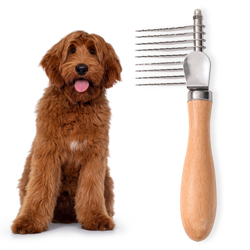 Benepaw สแตนเลสกรูมมิ่งสุนัข Detangler แปรงลบเสื่อและ Tangvs ลื่น Ergonomic Handle ปลอดภัยสําหรับทุกสภาพผม