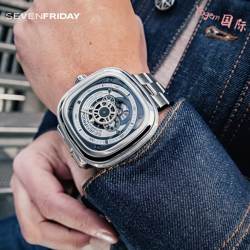 SEVENFRIDAY Seventfriday/นาฬิกาผู้ชายนาฬิกากลไกอัตโนมัติp1b01m P1B/01M