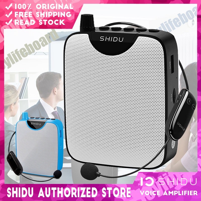 Shidu M500 UHF เครื่องขยายเสียงไร้สาย 10W ลําโพงระบบ PA ขนาดเล็ก แบบพกพา ชาร์จได้ พร้อมไมโครโฟนไร้ส