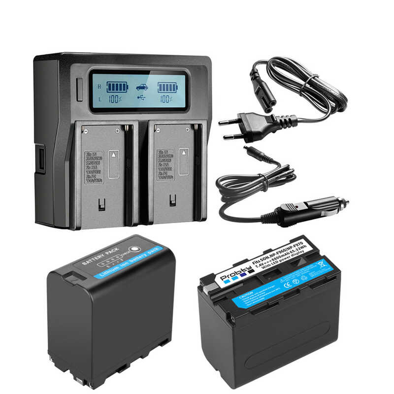 สำหรับ 1E9 Np-F970 Np-F960แบตเตอรี่ F970 NP พร้อมไฟแสดงสถานะ LE