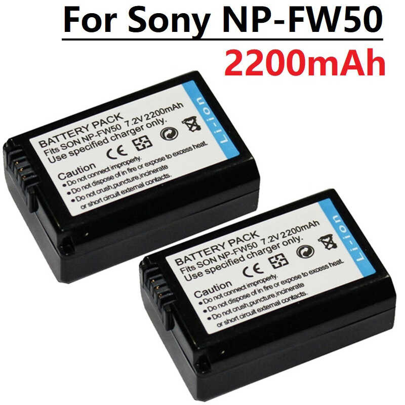 อัพเกรด2200มิลลิแอมป์สำหรับ Aa2 Np-Fw50 Fw50 NP แบตเตอรี่ Li-I