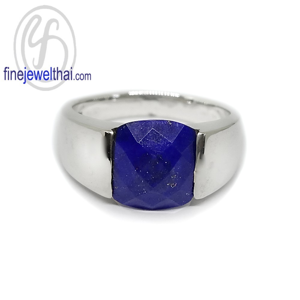 Finejewelthai แหวนเงินแท้ ฝังลาพิสลาซูลี พร้อมใบรับรอง Lapiz lazuli Silver Ring R1176lp