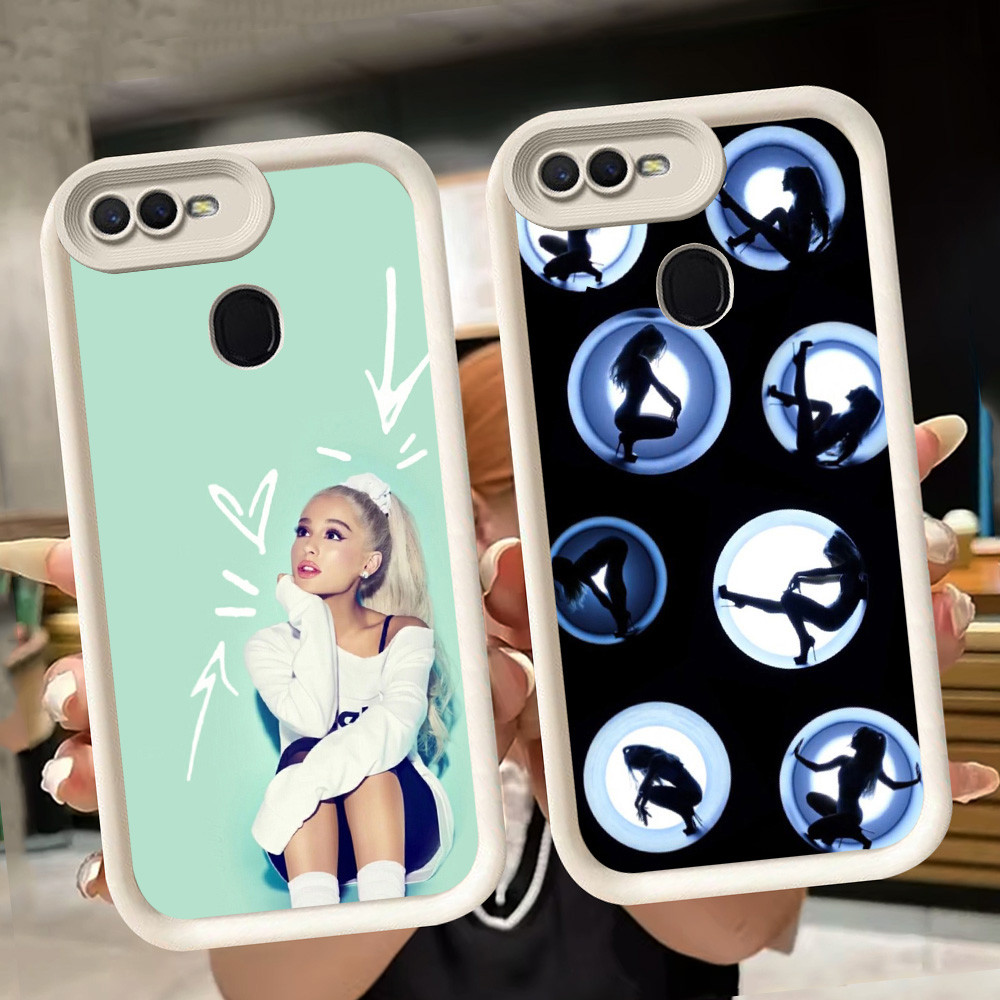 ปลอกอ่อนสําหรับ OPPO F9 F5 A1K F7 A12 A5S A12s A11K A3S A7 A5 A12E Pro สีขาว Q58 Ariana Grande