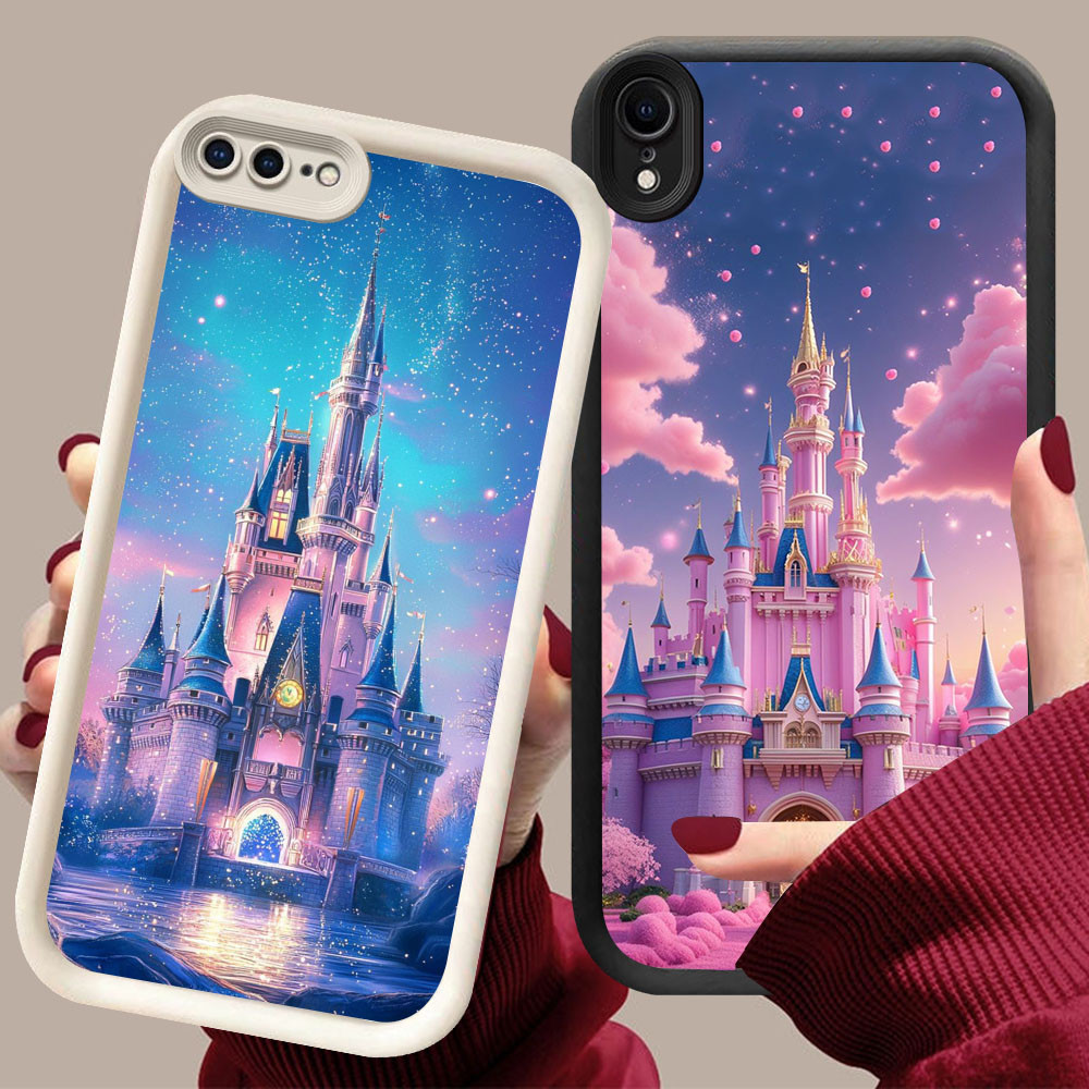 YZ-98Disney Castle Cool Casing สําหรับ iPhone 8 7 X XR XS 6 Max Plus