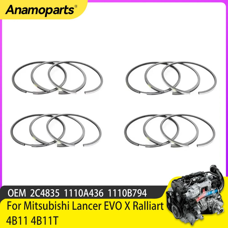 ชุดแหวนลูกสูบสําหรับ Mitsubishi Lancer EVO X Ralliart 4B11 4B11T