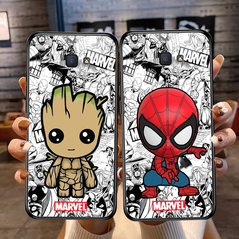 DF-15 การ์ตูน Marvel Groot Spiderman TPU HD แก้วสําหรับ Samsung หมายเหตุ 9 S24 S25 FE Ultra J7 Prime