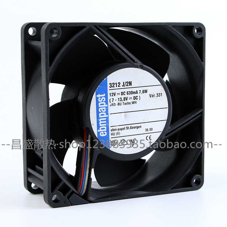 Original เยอรมัน PAPST 9 ซม.9038 3212J/2N พัดลมเซิร์ฟเวอร์ 12V 7.6W