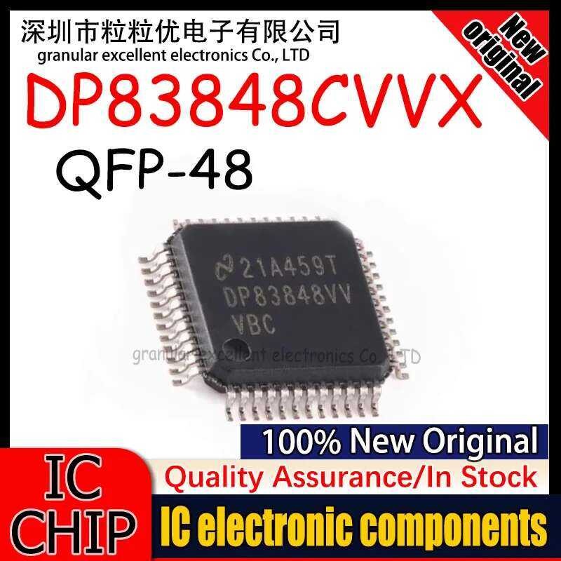 IC ชิป ชิปเซ็ต DP83848 DP83848CVVX DP83848CVV DP83848VV QFP48 ใหม่ 100% (5 ชิ้น) มีในสต็อก 100% (5 ช
