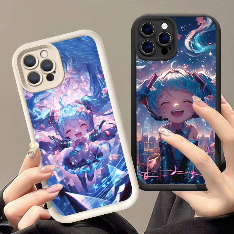 YZ-101 รุ่น Q ของ Hatsune Miku สวยมาก Casing สําหรับ iPhone 15 14 Pro Max