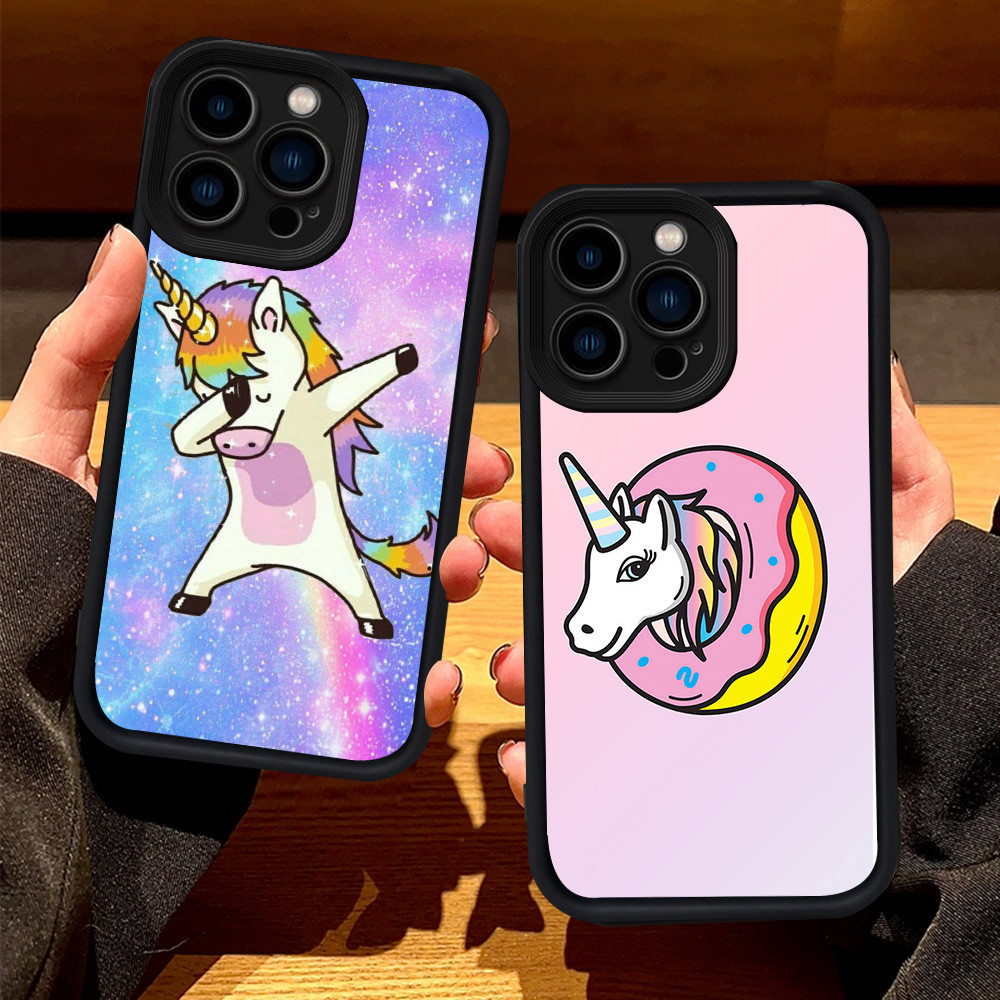 R85 เคสยูนิคอร์น iPhone 16 15 XR XS X Plus Pro Max น่ารัก