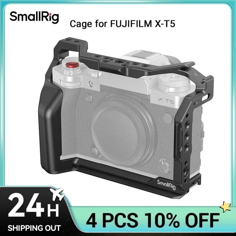 SmallRig X-T5 กล้องสําหรับ FUJIFILM, อลูมิเนียมกล้อง Rig สําหรับ Fujifilm XT5 ในตัว NATO Rails Quick