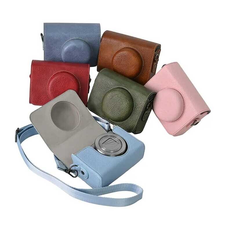 กระเป๋ากล้องหนัง PU สําหรับ Canon SX740 HS SX730 G7X Mark II III G7X2 G7X3 Panasonic LX15 LX10 ZV1II