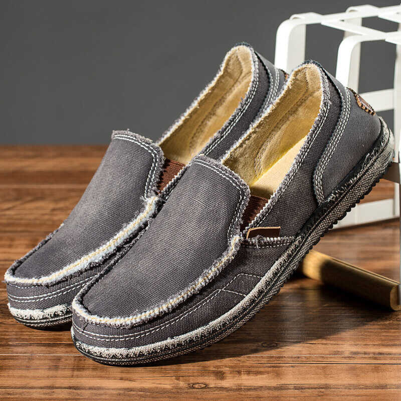 Shoe XBAK Casual For Slip On Sneakers Cloth Big Size Eu:45 46 Classic Men Lazy Loafers Denim Fashi