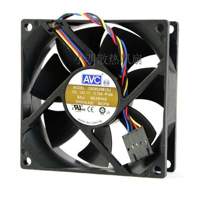 ของแท้ AVC 8025 12V 0.70A DS08025B12U P124 Double Ball พัดลมปริมาณอากาศขนาดใหญ่