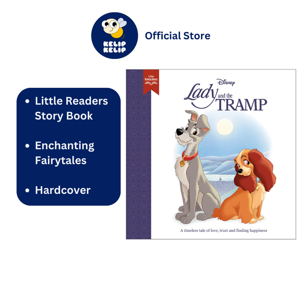 Disney Lady and the Tramp Little Readers หนังสือนิทานปกแข็งพร้อมหน้าสีสําหรับเด็กเพื่ออ่าน