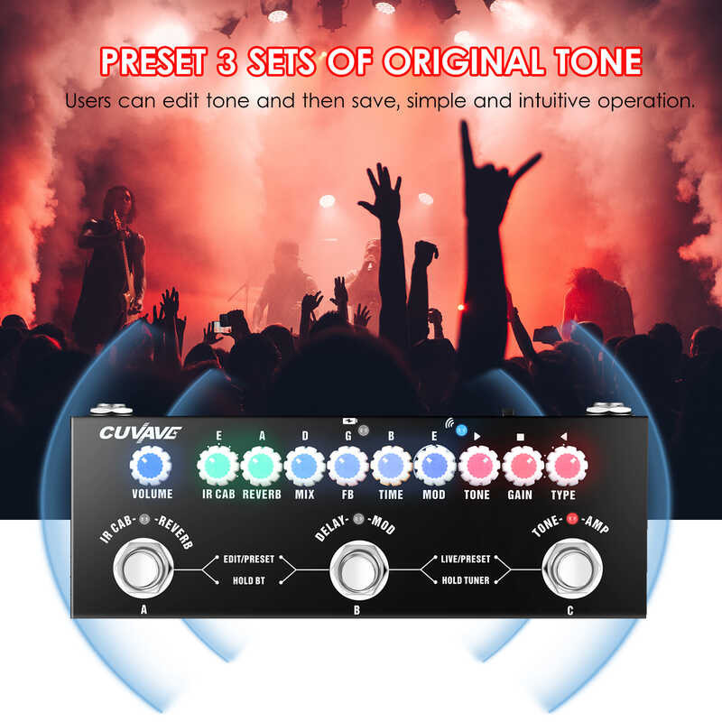 ➧ CUVAVE CUBE BABY กีต้าร์ไฟฟ้าแบบพกพา Multi Electric Guitar Effect รวม