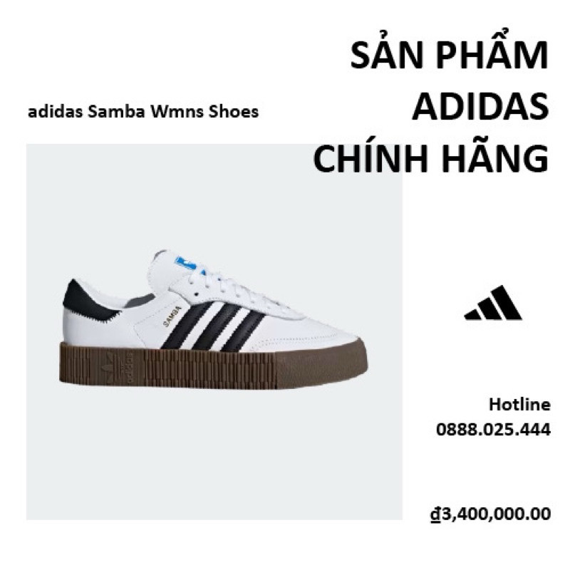 [ของแท้] Adidas Samba Rose White Gum Shoes [AQ1134]