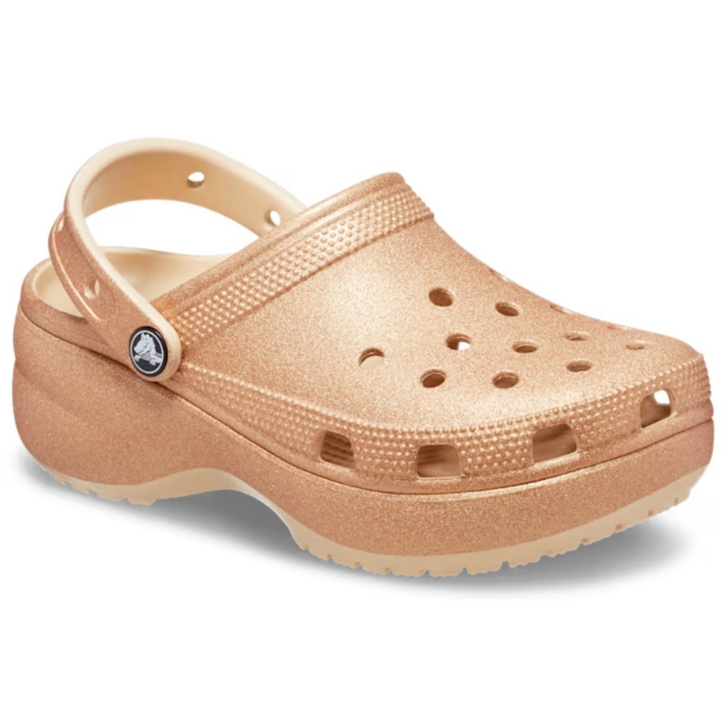 Crocs classic platform glitter clog ผู้หญิง 207241-2DS สีทอง