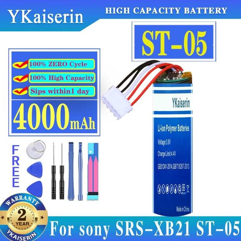 YKaiserin แบตเตอรี่ 4000mAh Sony SRS-XB21 ST-05 ST-05S ลำโพงบลูทู + เครื่องมือฟรี