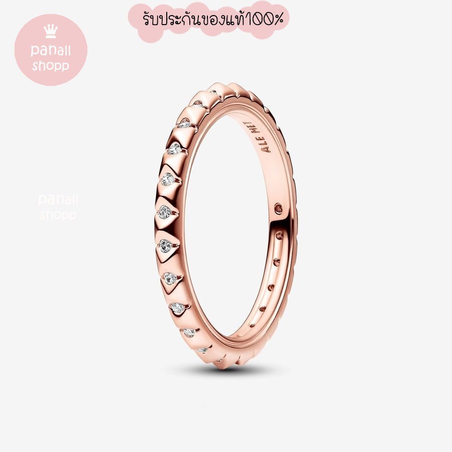 ♞,♘,♙(ของแท้100%) Pandora ring rose Pandora ME Pyramids แหวนโรส
