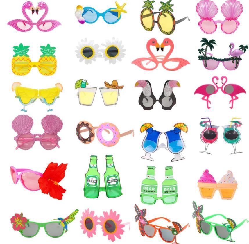 Hawaiian Glasses 25pcs Trcal Luau Sunglasses Funny Fancy Dress Props Fun Summer Beach Themed Party