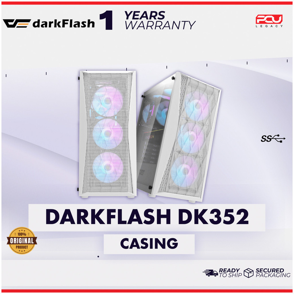 Darkflash DK352 LUXURY ATX CASING - สีขาว