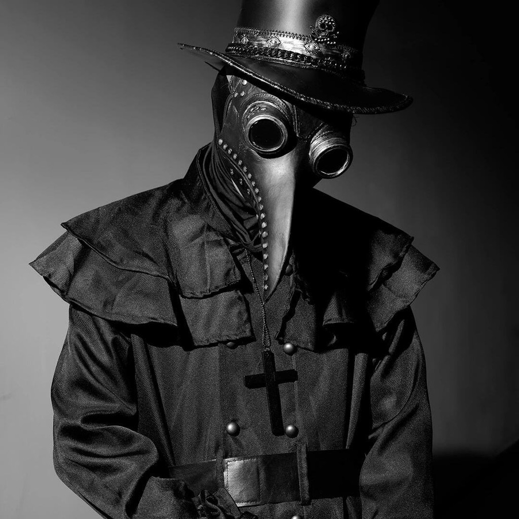 ฮาโลวีน Plague Doctor cos เครื่องแต่งกาย Black Death Disease เสื้อผ้าอุปกรณ์เสริมสยองขวัญ SCP049 Bea