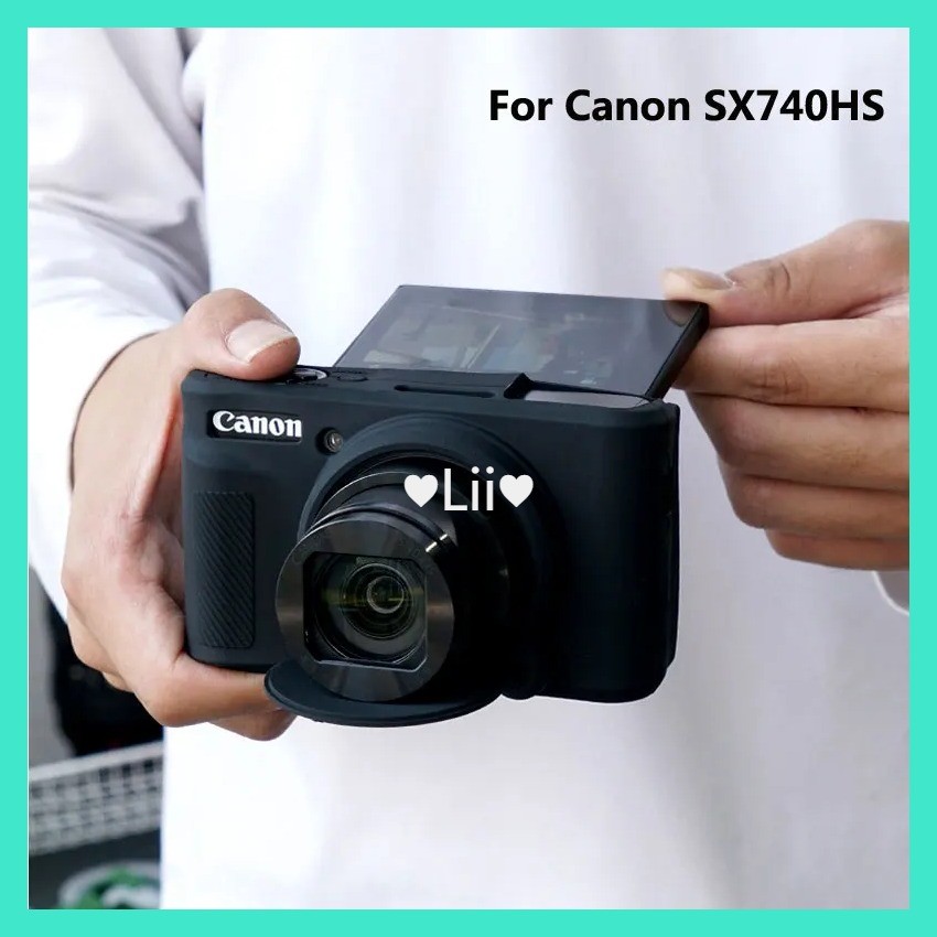 AA For SX740HS Silicone Case Shockproof Cover Soft Rubber Camera Bag for Canon Powershot SX740 SX73