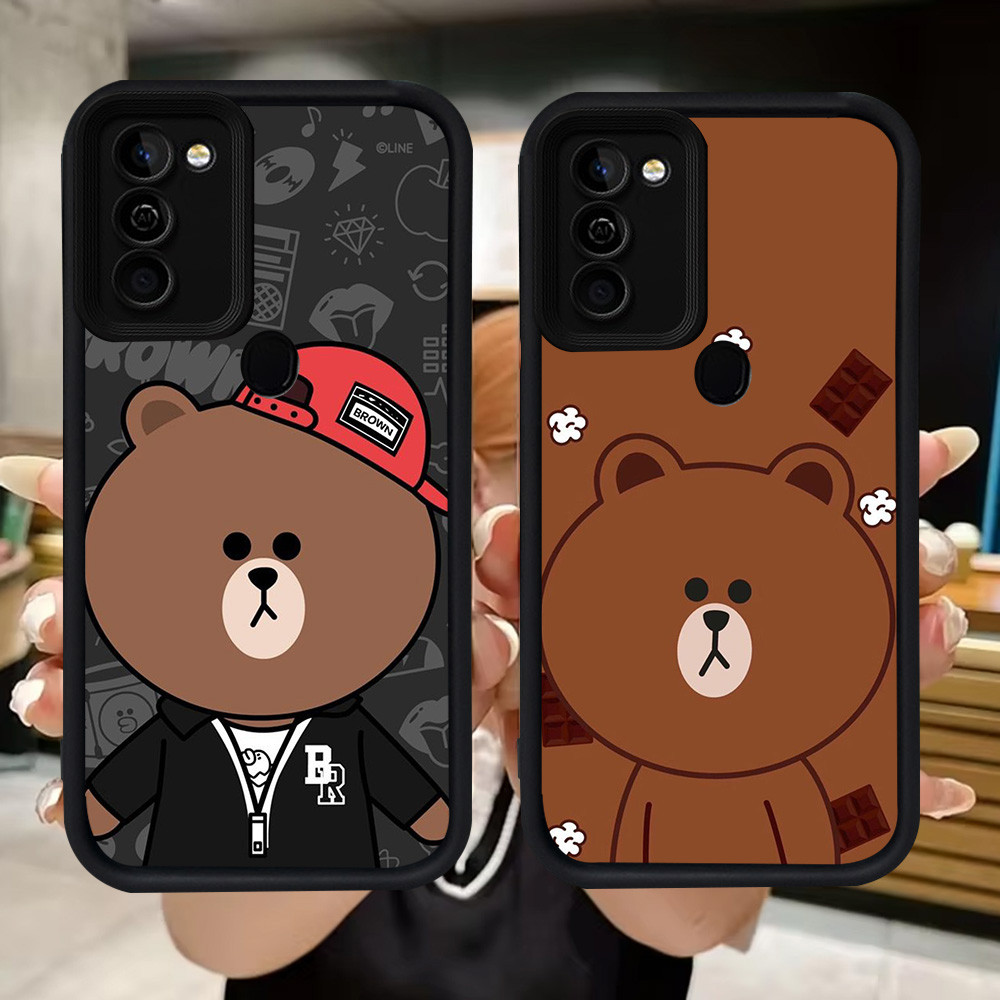 SAMSUNG Q9 Brown Bearsปลอกอ่อนสําหรับSamsung A7 A30s A50 A11 M11 A20 M30S A30 A20S A10S A10 M21 A50s