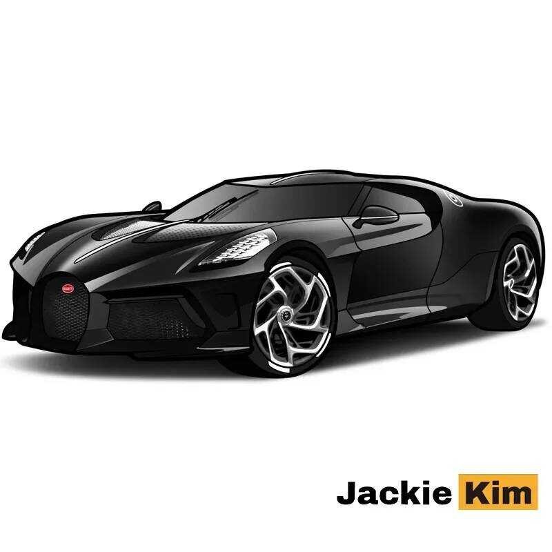 JKM 1:32 Bugatti La Voiture Noire Diecasts & Toy Vehicles Metal Car Model Shock Absorber Sound Ligh