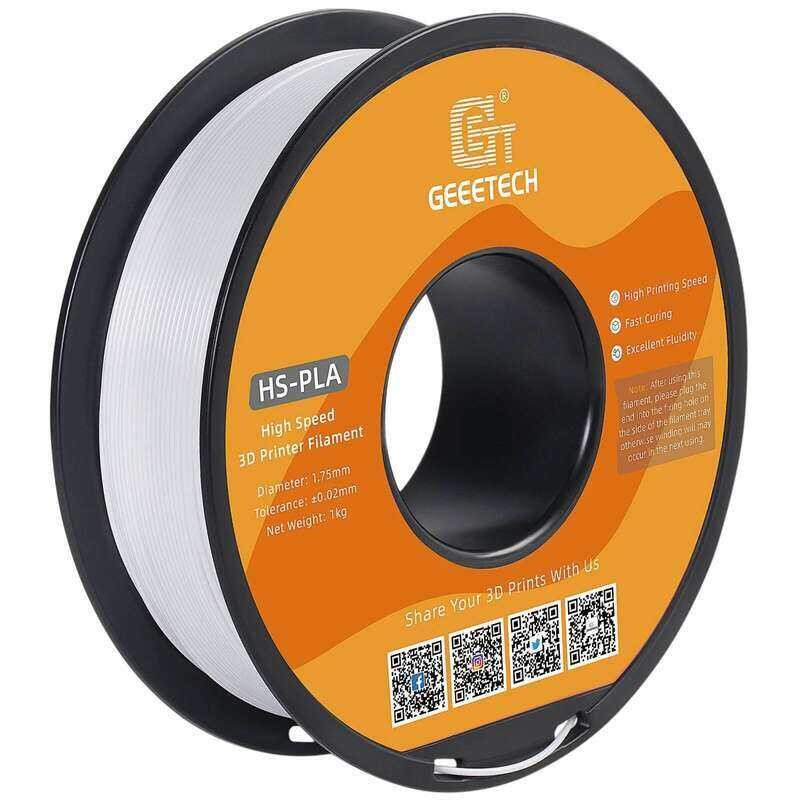 วัสดุ GEEETECH 1 กก. 1 แกน PLA 1.75 มม., การบ่มเร็ว, ของเหลวที่ดีขึ้น, HS-PLA ความเร็วสูง 3D การพิมพ