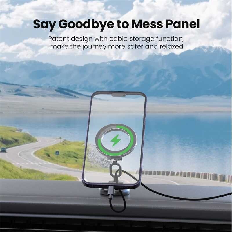 Vyvylabs Z01 Magnetic Holder 360° Rotation Foldable Stand Dasboard Car Mount For I Phone 15 14 13 1