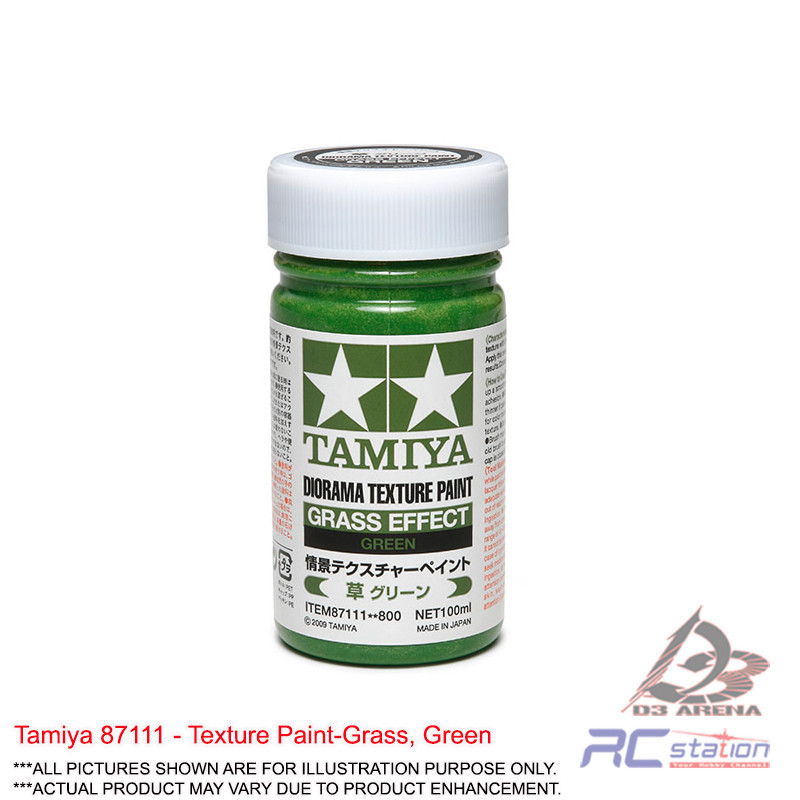 Tamiya Paint 87111 - Diorama Texture Paint - หญ้า, สีเขียว, 100ml | ทิวทัศน์