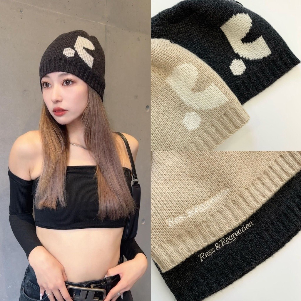 [SR-STUDIO] Rest & Recreation พร้อมส่ง หมวกผ้าแจ็คการ์ดถัก ลายโลโก้ 2023