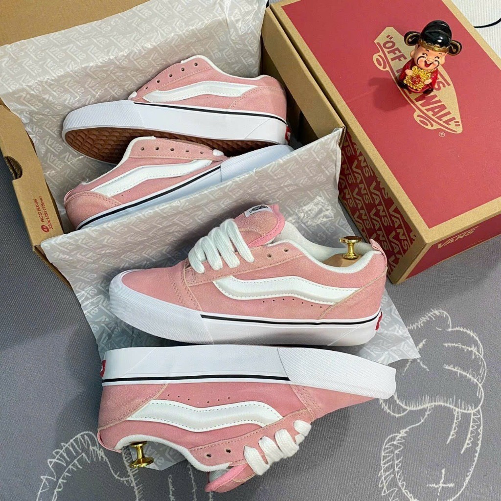 [sneaker1988] รองเท้าผ้าใบ Vans Knu สีชมพู / True White Vans Knu Pink