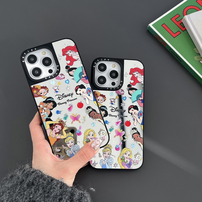 Casetifyกระจกปลอกdisney PrincessสําหรับiPhone 11 12 13 14 15 Pro MAX X XR XS MAX 7 8 Plus SE 2020 เค