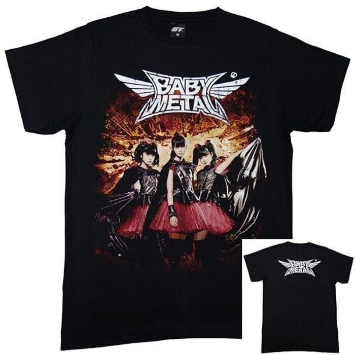 Baby Metal - Group (ST) เสื้อยืดผ้าฝ้าย 100% วงร็อคแขนสั้น Size XS-4XL