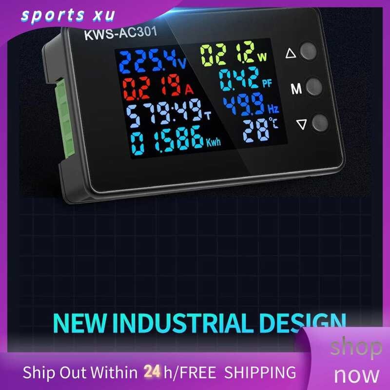 ❤ SPORTS XU การ Kws-Ac301 การ0-100A 50-300V ดิจิตอลโวลต์มิเตอร์แอมมิเตอร์ AC Wattmeter เครื่องว