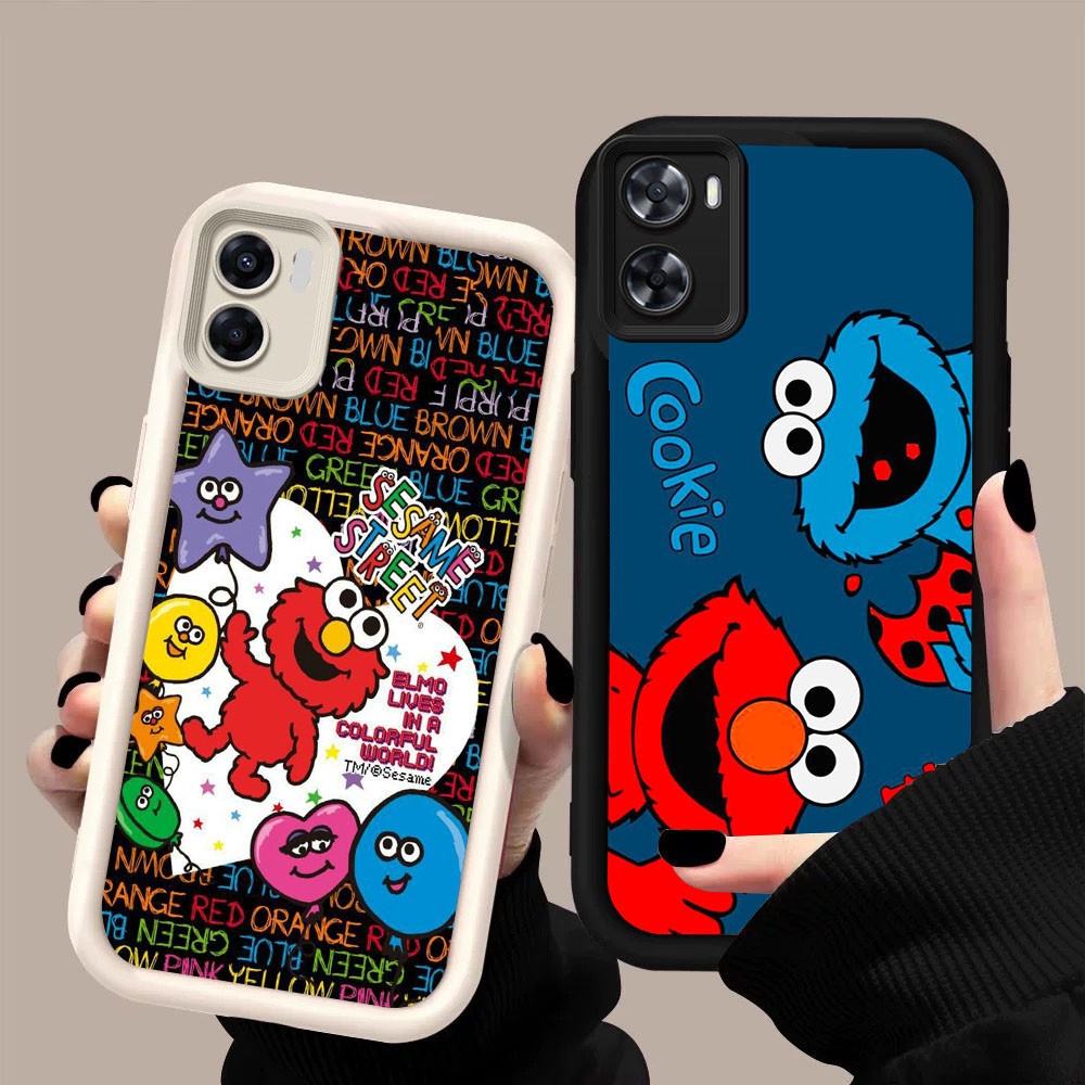 DF-83 Sesame Street หรูหราปลอกอ่อนสําหรับ OPPO A57 A36 A57e A57s A96 A77s A77 A76 Realme 9i C33