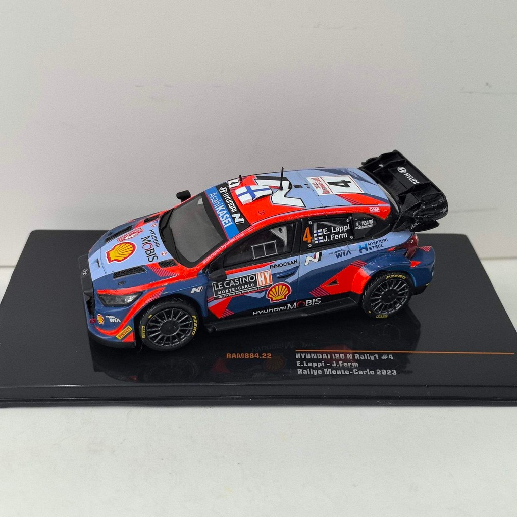 ไอโซ 1/43  #4  HYUNDAI i20 N 2023 HYUNDAI Rally Car Model Alloy Out of Print Car Model