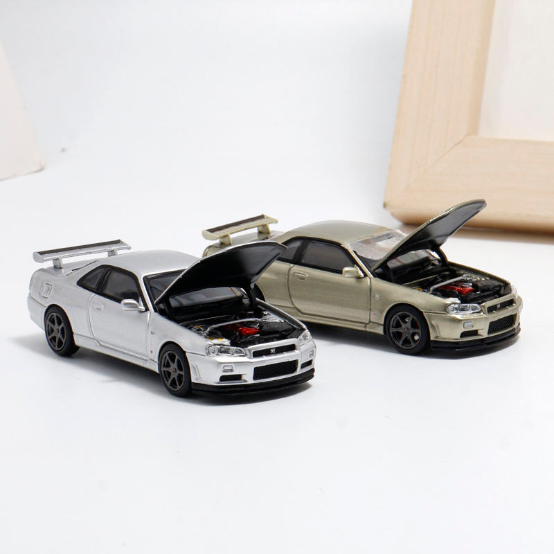 MH 1: 64 Nissan Nissan GT-R R34 Skyline Z-Tune จําลองรถรุ่น