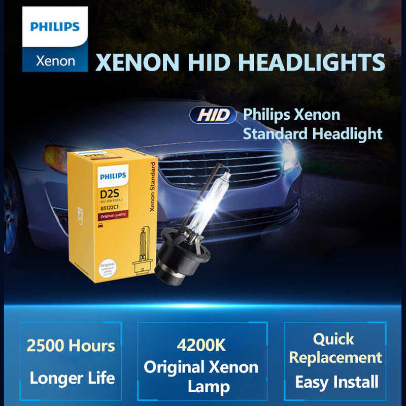 Philips มาตรฐาน D1s D2s D2r D3s D4s 35W Original Xenon HID ไฟหน้ารถหลอดไฟอั