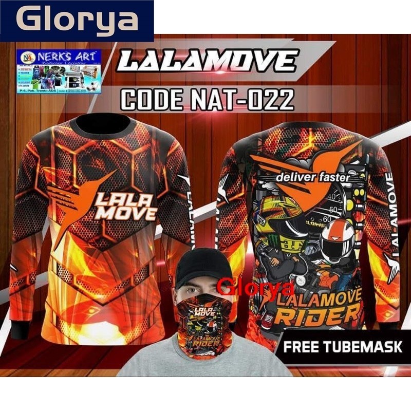 LALAmove Lalamove เสื้อขี่มอเตอร์ไซค์เสื้อยืดแขนยาวระเหิด RDMD