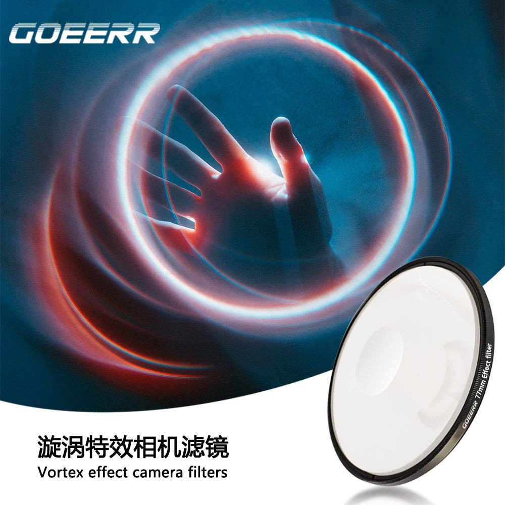 Swirl Filter Special Effect Glass Prism กล้องกรองการถ่ายภาพ Foreground Blur ฟิล์มและโทรทัศน์ Props S