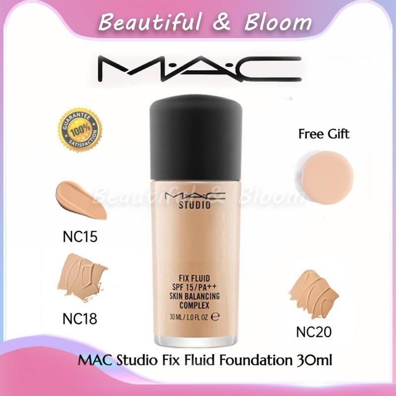 ,,MAC Studio Fix Fluid Foundation SPF15/PA++  Skin Balancing Complex #NC15 #NC20