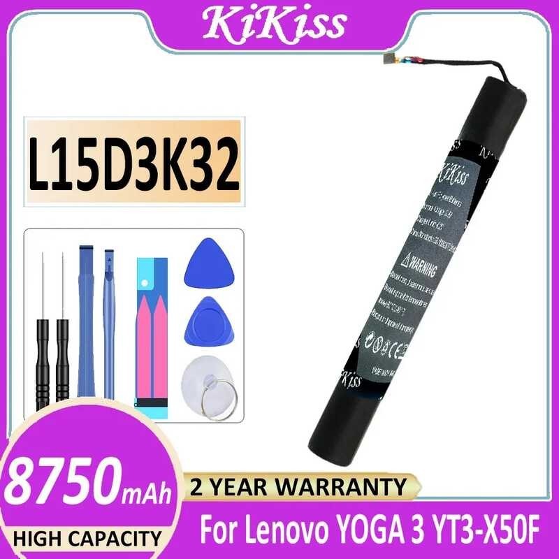 แบตเตอรี่ b KiKiss L15D3K32 L15C3K32 8750mAh สำหรับ Lenovo YOGA 3 X50F โต๊ะ -