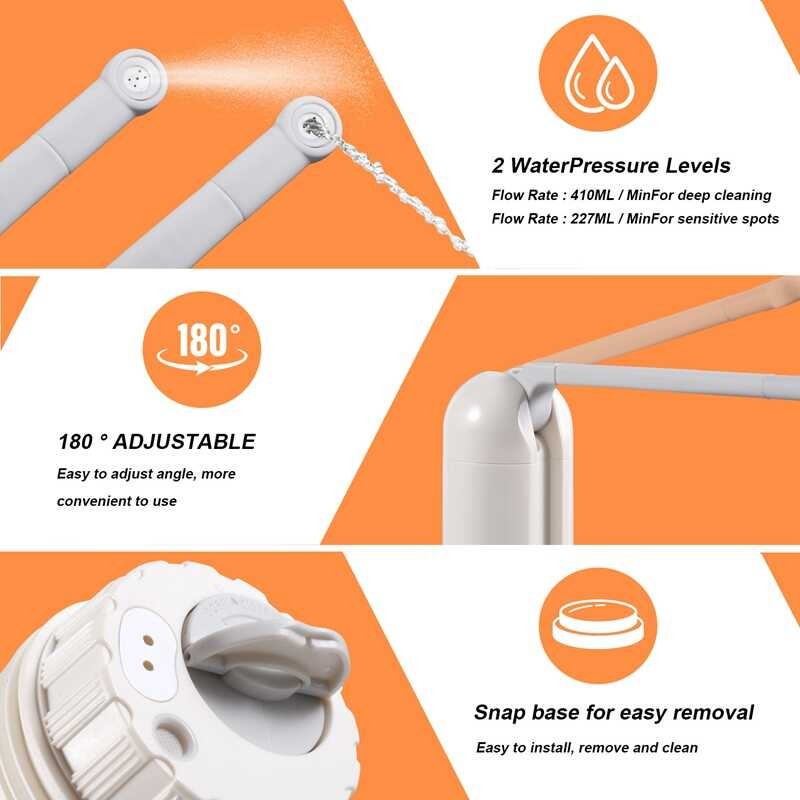 Automatic Electric Bidet Sprayer Shower Spray Travel Cleaning Portable