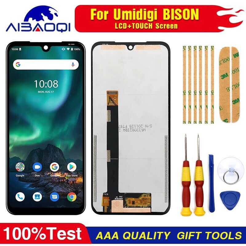 LCD หน้าจอสัมผัสหน้าจอ สำหรับแท้ใหม่ Bison BISON GI A9 Pro Umidigi X