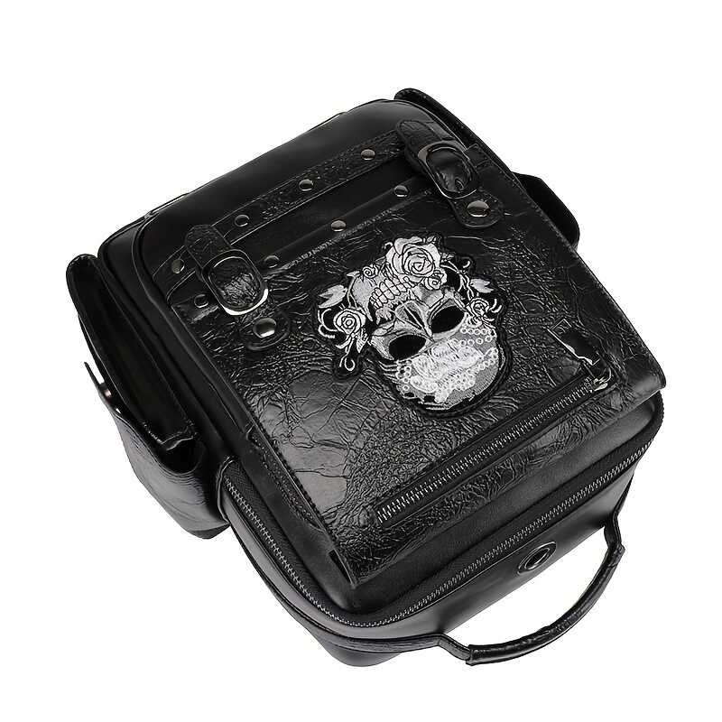 capacity New big backpack for women, skull head embroidery, portable backpack, computer bag ,