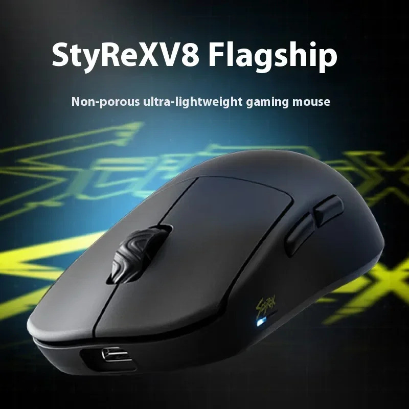 V8 Scyrox เมาส์ 2.4g 8k สามโหมดไร้สายน้ําหนักเบาเมาส์ที่กํา